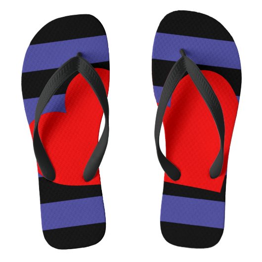 Leren Pride-vlag en hart Teenslippers (Voetbed)