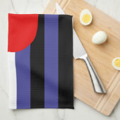Leren Pride-vlag en hart Theedoek (Quarter Fold)
