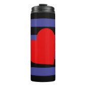 Leren Pride-vlag en hart Thermosbeker (Voorkant)