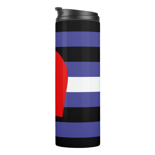 Leren Pride-vlag en hart Thermosbeker (Geroteerd rechts)