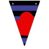 Leren Pride-vlag en hart Vlaggetjes (Derde vlag)