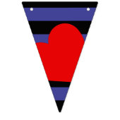 Leren Pride-vlag en hart Vlaggetjes (Tweede vlag)