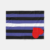 Leren Pride-vlag Fleece Deken (Voorkant (Horizontaal))