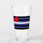 Leren Pride-vlag Glas (Voorkant)