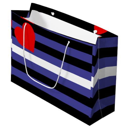 Leren Pride-vlag Groot Cadeauzakje (Voorkant Gekanteld)