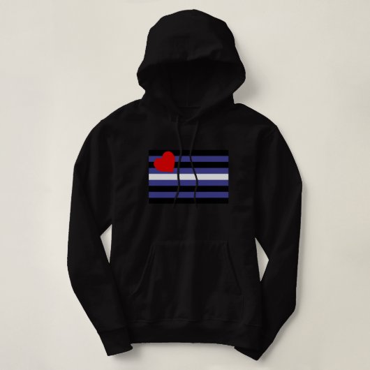 Leren Pride-vlag Hoodie (Design voorkant)