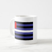 Leren Pride-vlag Koffiemok (Voorkant links)