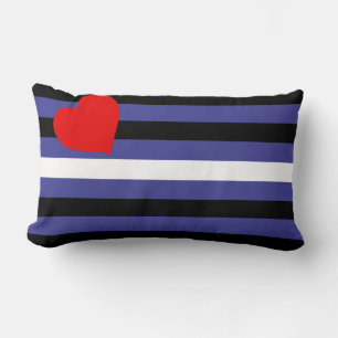 Leren Pride-vlag Kussen