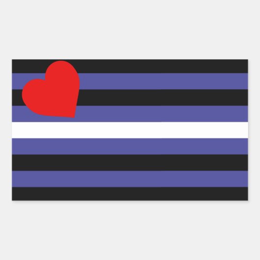 Leren Pride-vlag Rechthoekige Sticker (Voorkant)