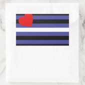Leren Pride-vlag Rechthoekige Sticker (Tas)