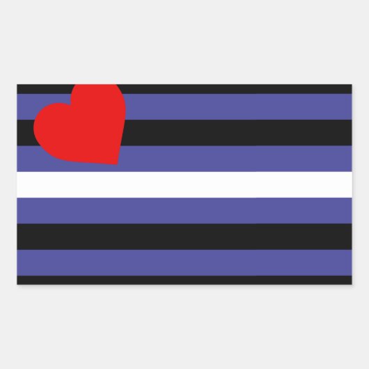 Leren Pride-vlag Rechthoekige Sticker (Voorkant)