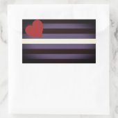 Leren Pride-vlag Rechthoekige Sticker (Tas)