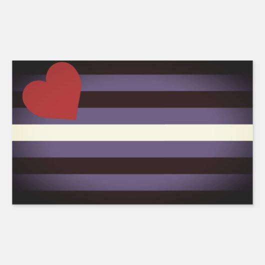Leren Pride-vlag Rechthoekige Sticker (Voorkant)
