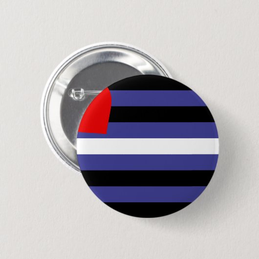Leren Pride-vlag Ronde Button 5,7 Cm (Voorkant /achterkant)