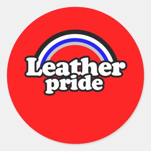 Leren Pride-vlag Ronde Sticker (Voorkant)