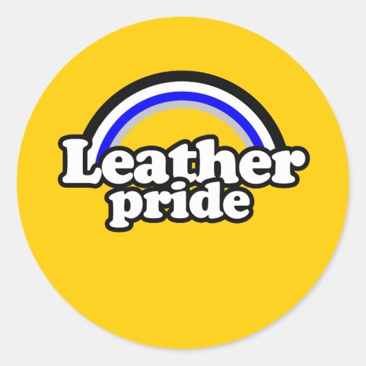 Leren Pride-vlag Ronde Sticker (Voorkant)