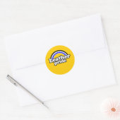Leren Pride-vlag Ronde Sticker (Envelop)