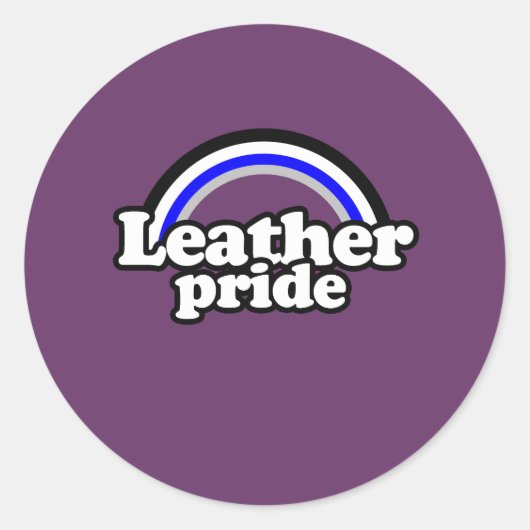 Leren Pride-vlag Ronde Sticker (Voorkant)