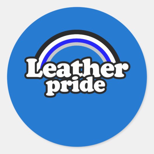 Leren Pride-vlag Ronde Sticker (Voorkant)
