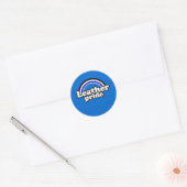 Leren Pride-vlag Ronde Sticker (Envelop)