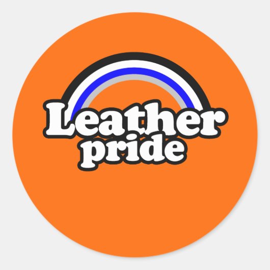 Leren Pride-vlag Ronde Sticker (Voorkant)