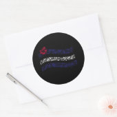 Leren Pride-vlag Ronde Sticker (Envelop)