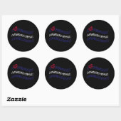 Leren Pride-vlag Ronde Sticker (Vel)