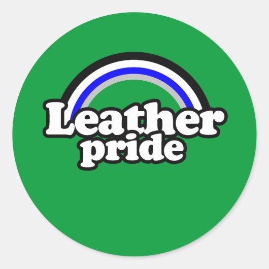 Leren Pride-vlag Ronde Sticker (Voorkant)