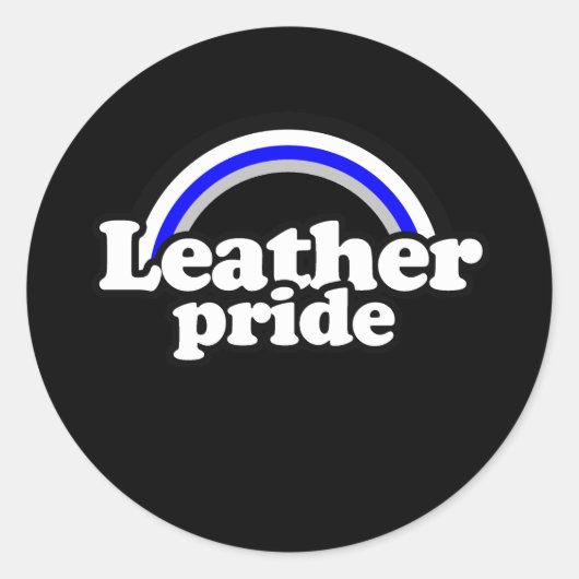 Leren Pride-vlag Ronde Sticker (Voorkant)