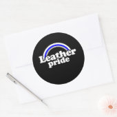Leren Pride-vlag Ronde Sticker (Envelop)
