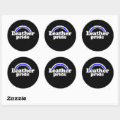 Leren Pride-vlag Ronde Sticker (Vel)