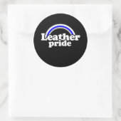 Leren Pride-vlag Ronde Sticker (Tas)