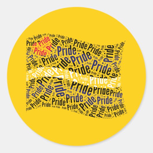Leren Pride-vlag Ronde Sticker (Voorkant)