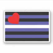 Leren Pride-vlag Sticker (Voorkant)