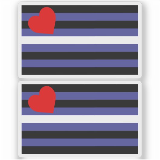 Leren Pride-vlag Sticker (Voorkant)