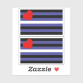 Leren Pride-vlag Sticker (Vel)
