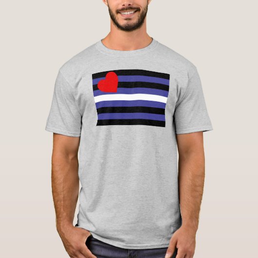 Leren Pride-vlag T-shirt (Voorkant)