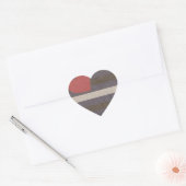 LEREN PROUD-KLEUREN HART STICKER (Envelop)