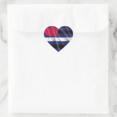 LEREN PROUD VLAG GOLVEND ONTWERP HART STICKER (Tas)