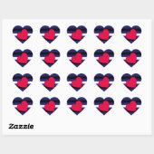 LEREN PROUD VLAG STREPEN ONTWERP HART STICKER (Vel)
