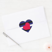 LEREN PROUD VLAG STREPEN ONTWERP HART STICKER (Envelop)