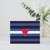 Leren Queer Pride-vlag Briefkaart (Staand voorkant)