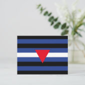 Leren Queer Pride-vlag Briefkaart (Staand voorkant)