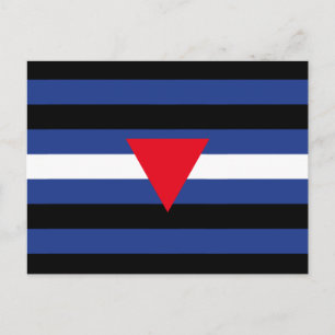 Leren Queer Pride-vlag Briefkaart