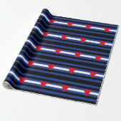 Leren Queer Pride-vlag Cadeaupapier (Uitgerold)