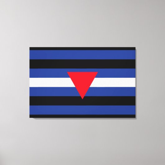 Leren Queer Pride-vlag Canvas Afdruk (Voorkant)