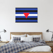 Leren Queer Pride-vlag Canvas Afdruk (Insitu (Slaapkamer))