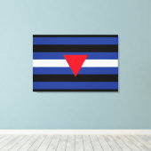 Leren Queer Pride-vlag Canvas Afdruk (Insitu (Houten vloer))