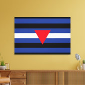 Leren Queer Pride-vlag Canvas Afdruk (Insitu (Woonkamer))