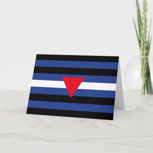 Leren Queer Pride-vlag Feestdagen Kaart (Voorkant)